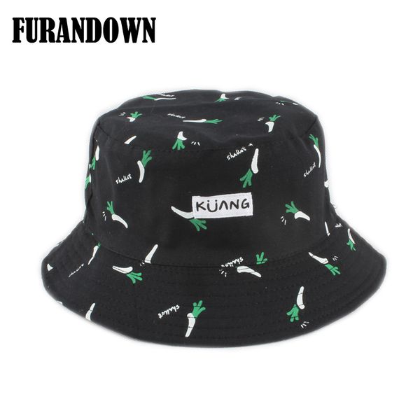 

panama bucket hat men and women summer bucket banana print yellow bob hat hip hop goros fishing fisherman hat, Blue;gray