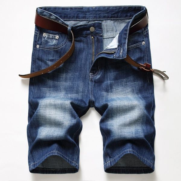 

el barco fashion cotton denim shorts jeans men summer soft ripped holes blue male pants harajuku knee length trousers size 28-42, White;black