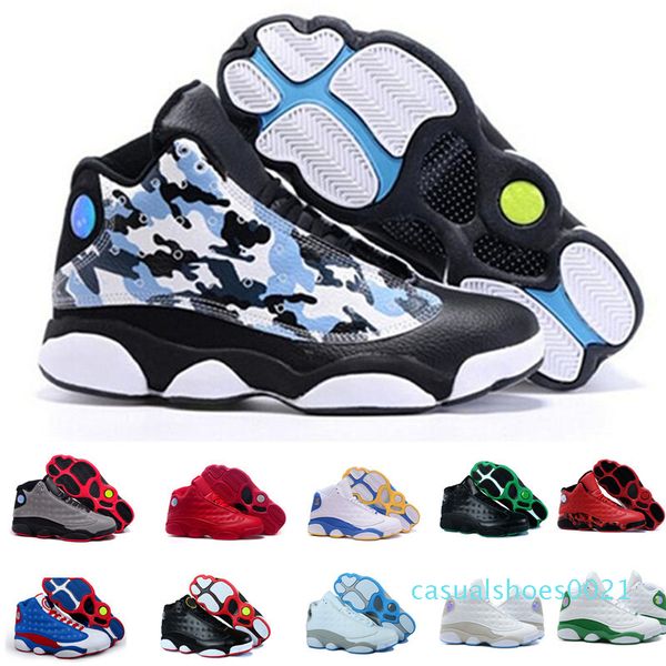 

2018 new 13 bred chicago flints mens women shoes 13s grey toe history of flight all star casual shoes c21, Black