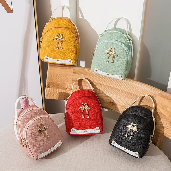 

backpack 2020 new fashion swan pendant women's pendant casual small shoulder messenger bag shoulder small bag, White