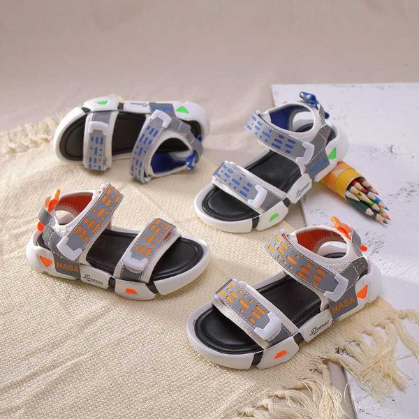 

summer kids beach sandals open-toe sports sandal for boys outdoor children sandal comfortable thick bottom sgf065, Black;red