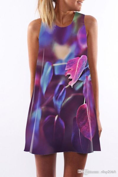 

women dress summer crew neck summer sling sleeveless hip wrap elegant lady blue purple digital print skirt casual pencil dresses size s-xl, Black;gray