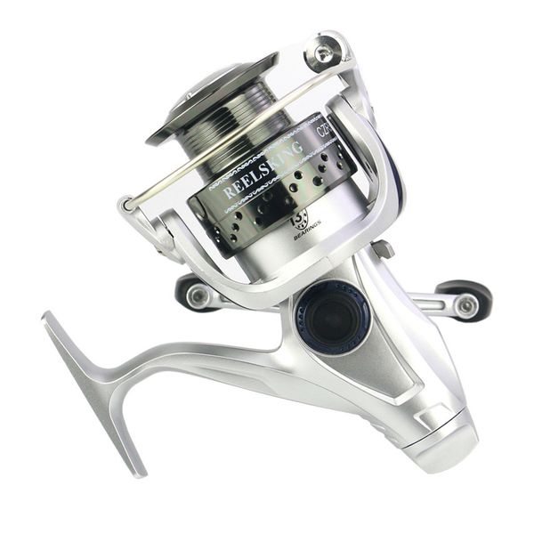 

metal spool metal balanced rocker arm post-loading spinning reel excellent line lay oscillation system fishing reel