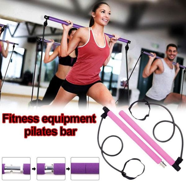 

portable elastic 2 foot loops lightweight trainer pilates bar gym stick yoga rally bar fitness equipment pilates fitness