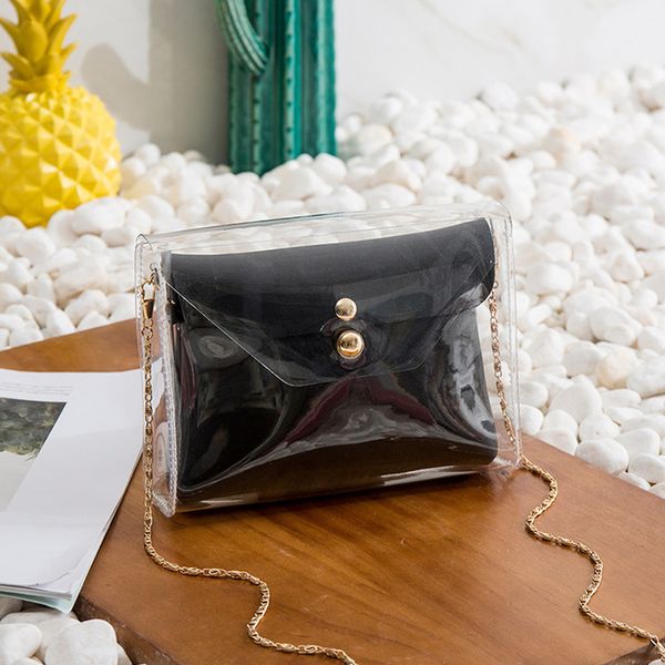 

transparent pvc clear womens handbags candy color waterproof bucket bag for women 2020 clutch purses fashion shoulder bag