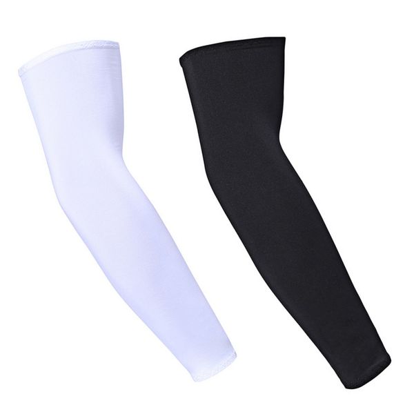 

elbow & knee pads 2pcs ice silk sunscreen cuff summer riding cool sleeves running arm warmer outdoor sports tourism kit college style breath, Black;gray