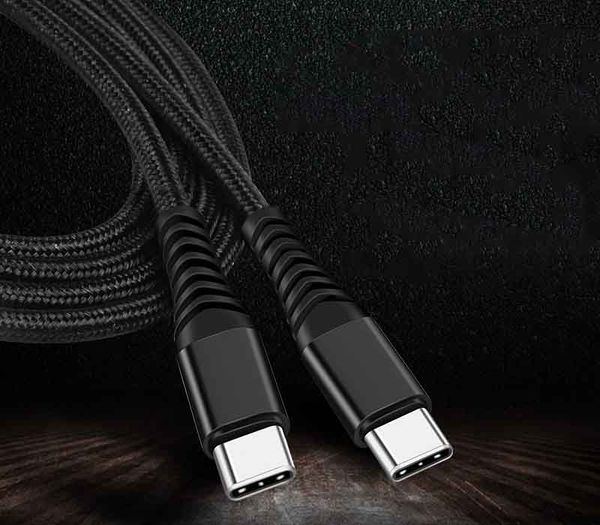

pd линия данных 100w double end type-c для type-c быстрая зарядка кабели c к c fast зарядный кабель высокого качества публичных данных черны