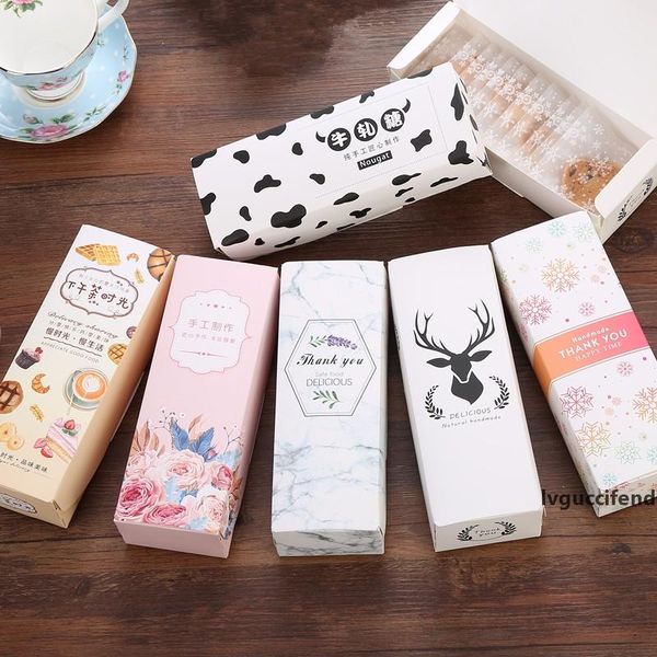 

20pcs cute multi kind paper box flamingo thank you chocolate box nougat cookie diy wedding party brithday gift packing