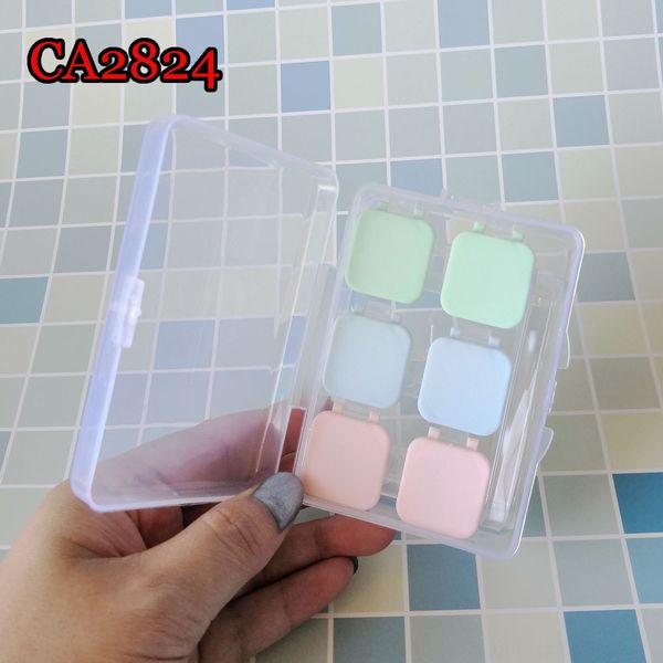 

pupil box glasses jelly color press flip cover 3 pairs of invisible glasses color care box ca2824, Blue