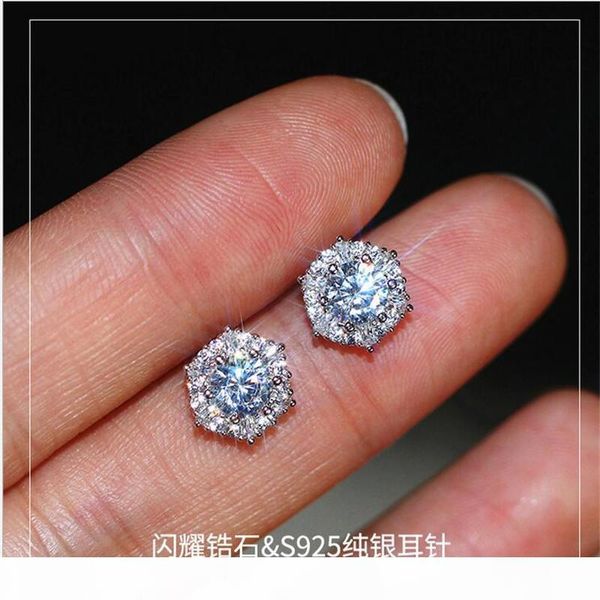 

g простой мода ювелирные изделия потрясающие real 925 sterling silver round cut белый топаз cz алмазный бриллиантовые партии женщины свадебн, Golden;silver