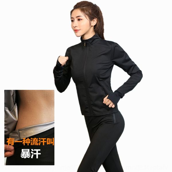

sports sportswear sportswear sweatshirt sweatshirt women's running fitness sweat clothes slim two-piece fitness sweat clothes 106ba, White;black