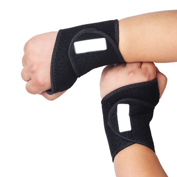 

1pcs wrist support brace guard protector men wowen keep warm band sports wristband hand strap, Black;red