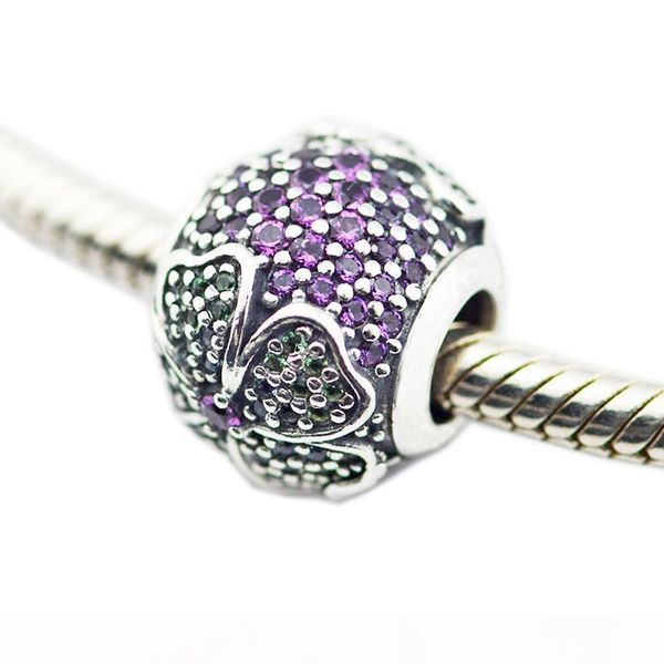 

glorious bloom multi-colored cz silver beads for woman diy jewelry making silver charms fit original 925 silver charms bracelet & necklace