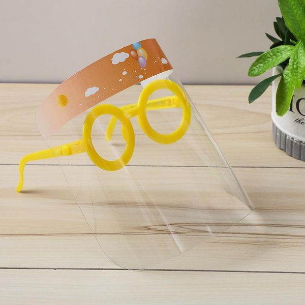 

designer masks children cartoon face shield with glasses anti-fog mask prevent full protective mask party mask kid gifts bwa336
