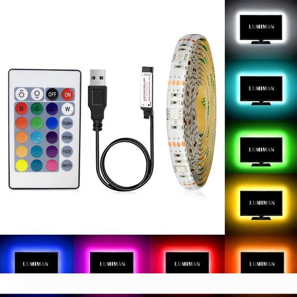 

smd2835 dc5v rgb tv led light strip usb waterproof dimmable led ribbon rope lights flexible tape light for home tv backlighting