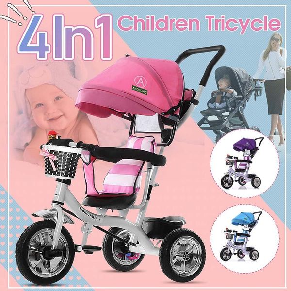 

baby carriage baby stroller 4 in 1 children child tricycle bike tour bus touring car small boy kindergarten 6month-6year