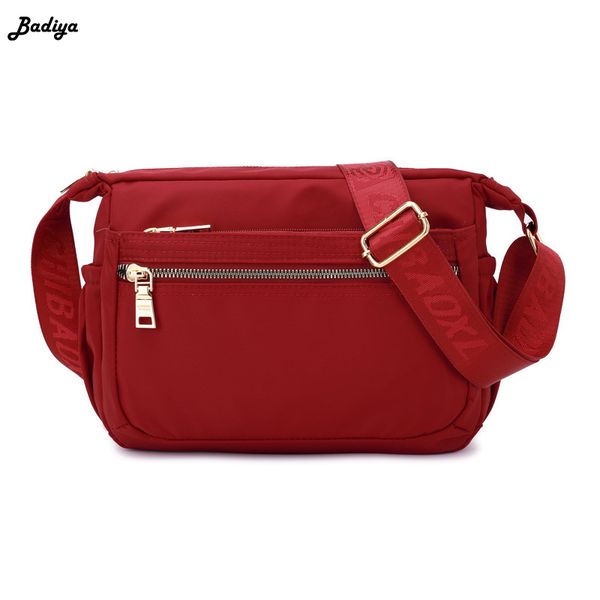 

solid single shoulder waterproof oxford women's messenger bags casual shopping bags multi pockets crossbody bag mam