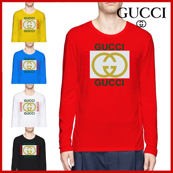 

the 2020 style summer alphabet cartoon men's t-shirt design is the same, loose round collar cotton long sleeve, White