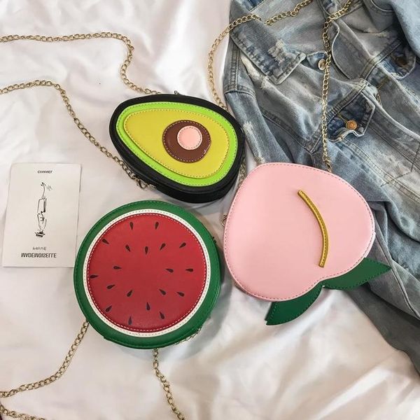 

fruit pineapple peach watermelon avocado pu leather ladies shoulder bag tote crossbody floral mini messenger bag flap handbag