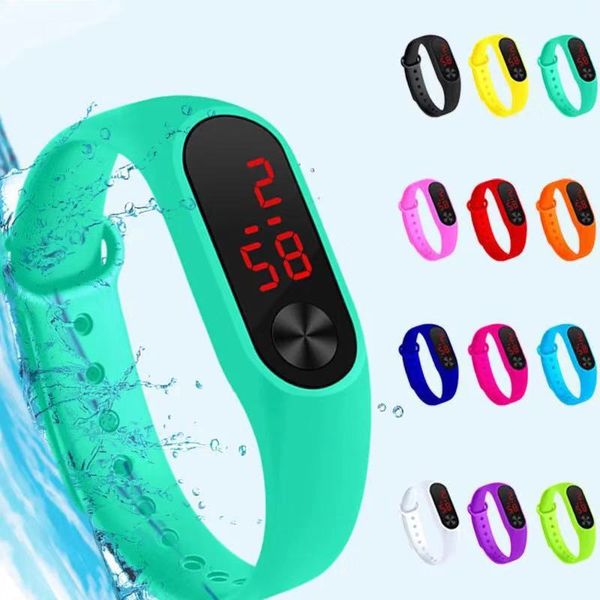 

montre relogio relojes led electronic sport watch reloj deportivo girls boys minions kids watches children zegarek wristwatch, Slivery;brown