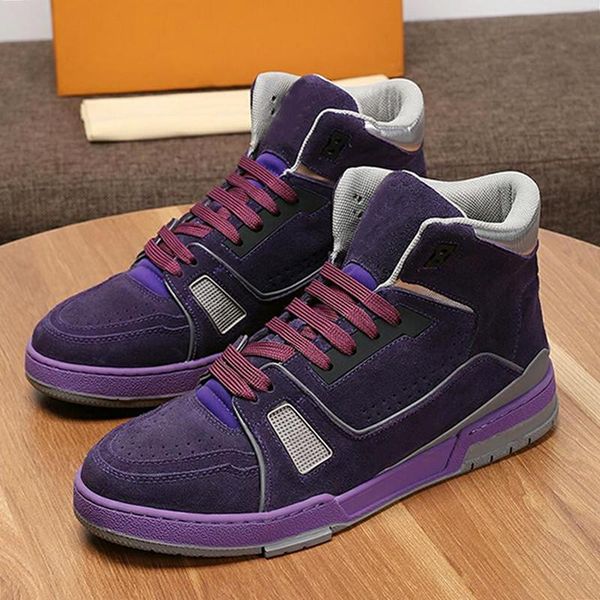 

new arrival trainer sneaker mid -men 's shoes autumn and winter luxury footwears lace -up plus size men shoes scarpe sportive da u, Black