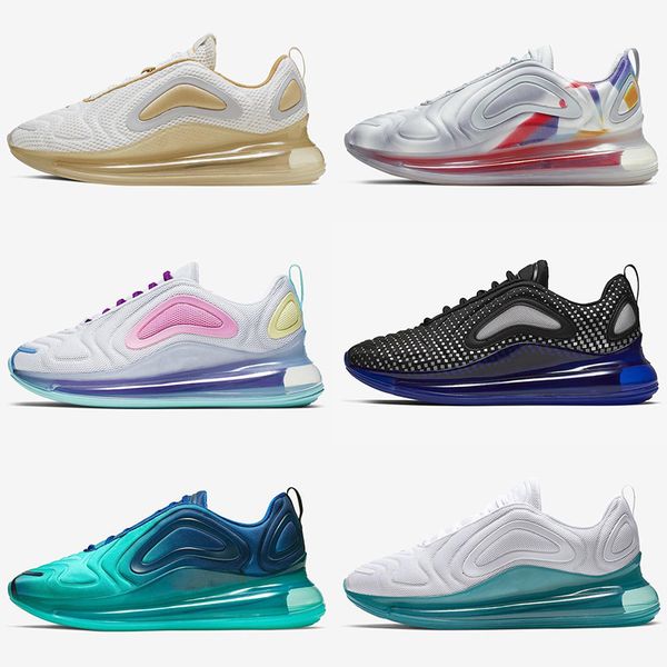 

new 720s running shoes full cushioned men women neon triple black carbon air cushion grey 72c metallic silver chaussures sneakers