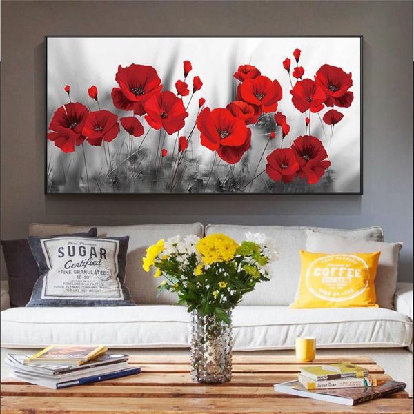 

яркие маки цветок холст картины на стене картин и эстампов дома спальня декор red flowers wall pictures