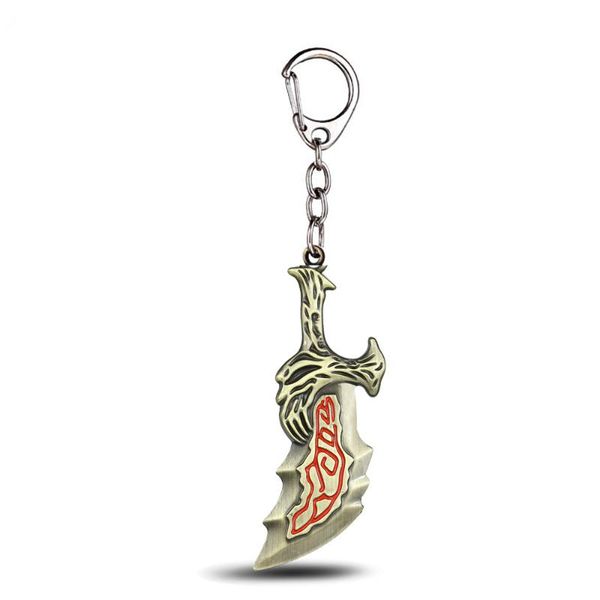 

game god of war keychain olympus kratos metal key rings blades of chaos kids gift chaveiro key chain jewelry ys10927, Silver