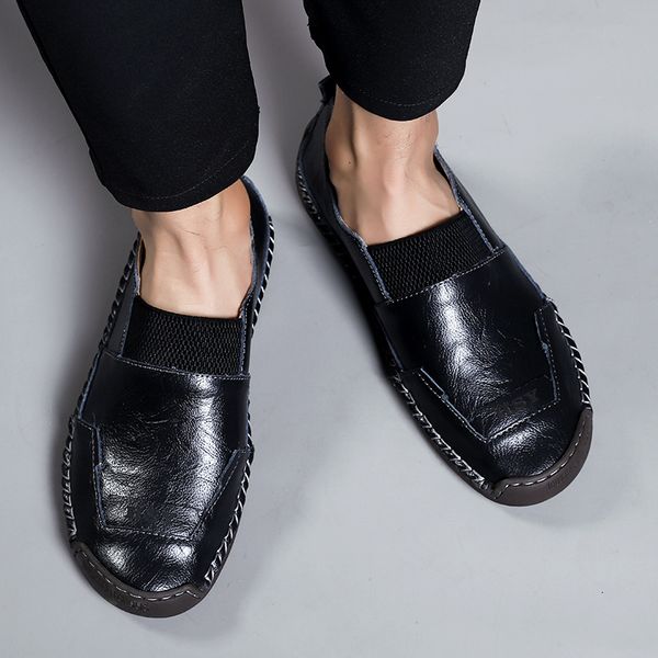 

casual hombre zapatillas moccasins mens sapato man de streetwear breathable sport casual informales comfortable running for hot, Black