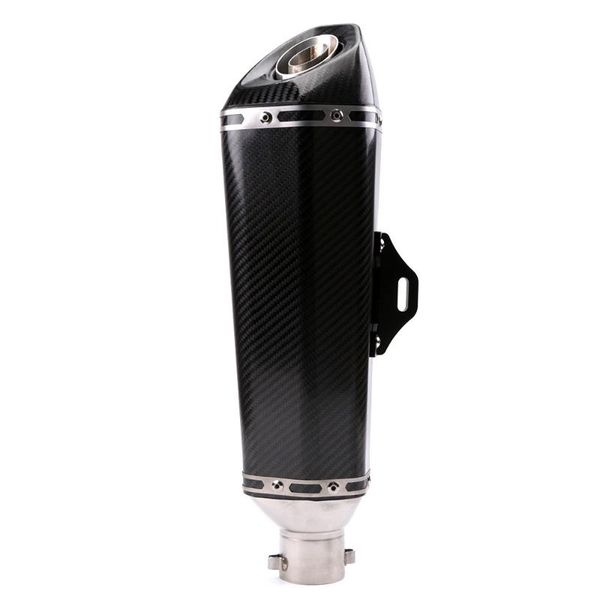 

general motorcycle exhaust pipe muffler carbon fiber anti-scaling refit small hexagon exhaust tube tail