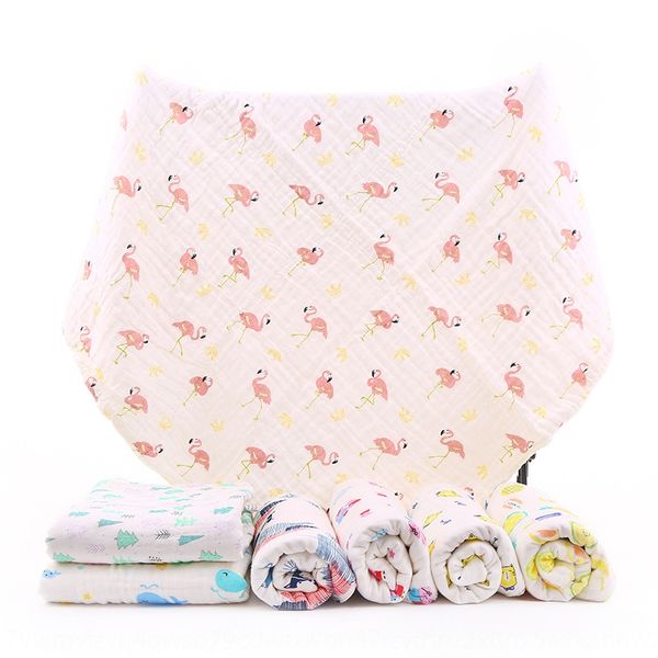 

gaomi 110*110cm children's quilt pure cotton combed 6-layer baby bubble bath yarn bath towel 6-layer towel quilt
