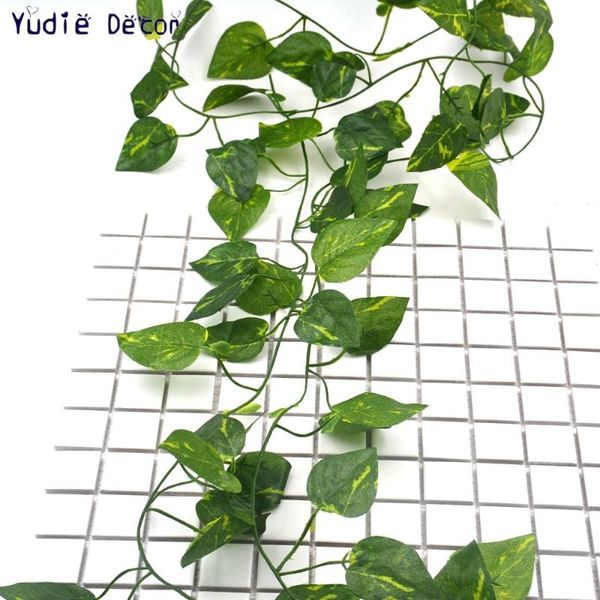 

1.8 m/pcs diy leaf silk artificial flower foliage vine for wedding party home room picture frame decoration rattan leaves crafts