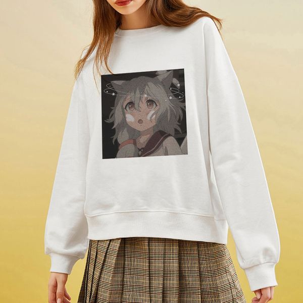 

anime cartoon sailor moon printing casual loose harajuku hoodie japan sweatshirt women hoodies 2020 kawaii streetwear femme, Black