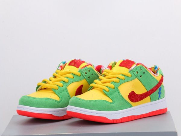 

новый sb dunk low sp dd дети мужчины женщины черный зеленый gusto белый скейтборд обуви открытый обуви с коробкой размер 4-11, Black
