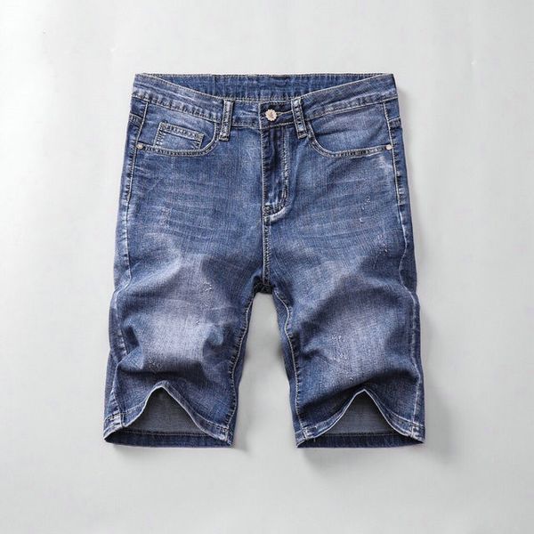 

mens ripped jeans short mens designer summer shorts pants luxury ripped cool guy jeans fashion biker pants printing rock revival short, Blue