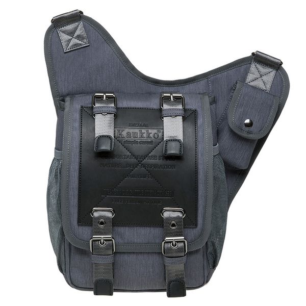 

men messenger bag satchel men's bag tool for outdoor hiking travel multipurpose adventure travel black gray single saddle