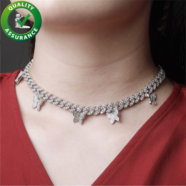 

butterfly necklace bijoux de crÃ©ateurs de luxe femmes bracelets diamond tennis bracelet iced out chain hip hop jewelry fashion choker bangle, Golden;silver