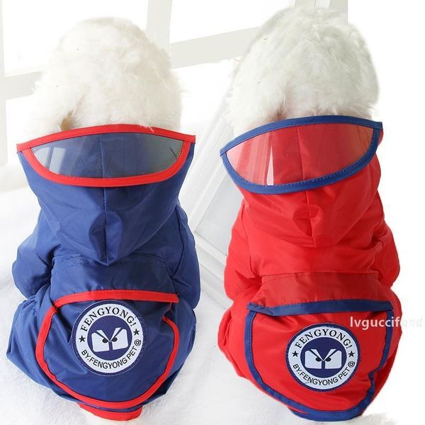 

waterproof pet dog raincoat solid dog clothes for small dogs chihuahua yorkies rain coat puppy overalls for dogs pets clothing t200328