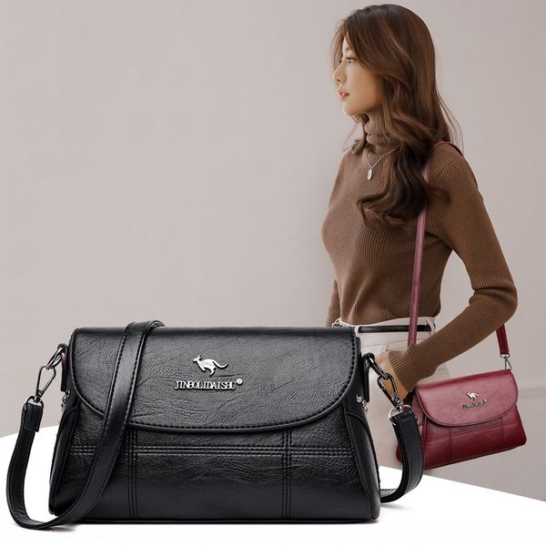 

vlxjg middle-aged women's 2020 new fashion rivet casual hand-held mother's soft leather single shoulder diagonal small hand small