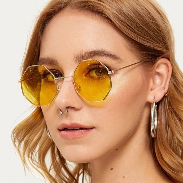 

trendsetter polygon sun transparent ocean sunglasses fashionable metal sunglasses, White;black
