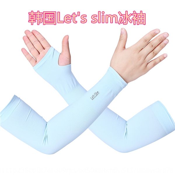 

k41td runman let's runman let's slim aquarium sunscreen long style slim ice aqua ice silk sun-proof sleeve riding uv-proof sleeve