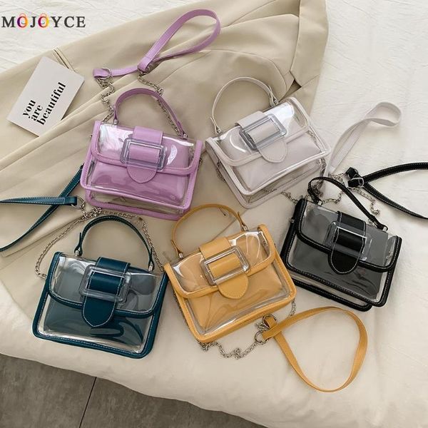 

2pcs women transparent pvc shoulder bag women elegant pu leather daily small crossbody clutch totes travel crossbody handbag