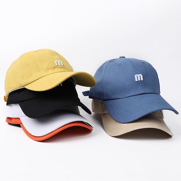 

letter cap men's all-match bending brim pure cotton soft sun hat fashion embroidery embroidery simple female, Blue;gray