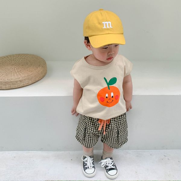 

2020 summer new vest boys' cartoon vest children's summer clothes sleeveless t-shirt baby's thin korean fashion, Blue