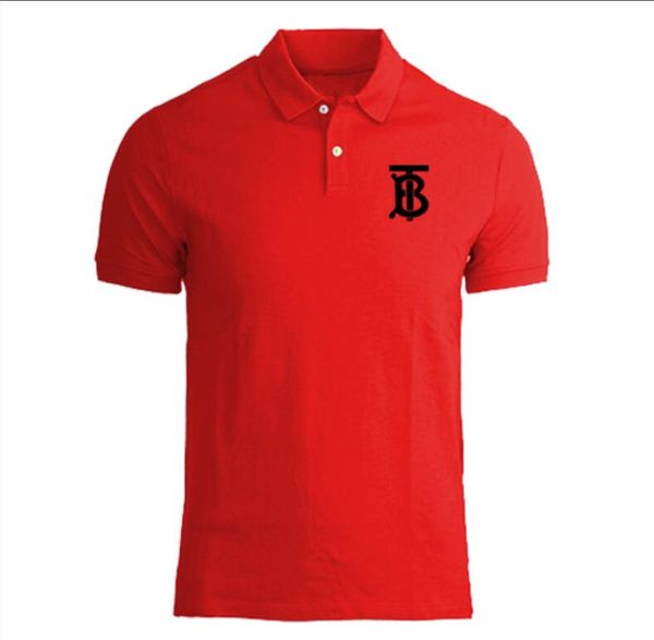 

2020 мужские летние поло тенниски способа вышивки рубашка с коротким рукавом топы отложным воротником поло одежда мужской моды повседневный, Black