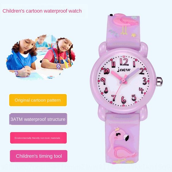 

3d cartoon waterproof quartz gift flamingo 3d children's cartoon waterproof quartz gift flamingo watch children's watch, Blue