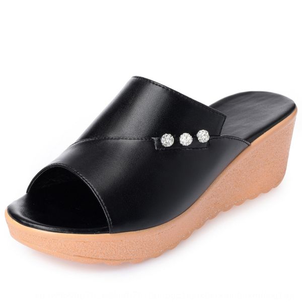 

summer new sandals and slippers wedge anti-slip casual women's sandals thick bottom muffin beach slippers