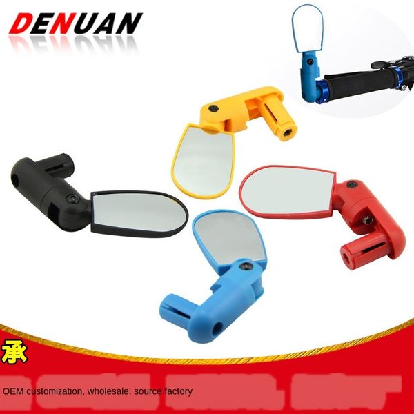 

p9anf color rearview equipment mini adjustable bicycle rear-view mirror mountain bike rear-view flat mirror bicycle equipment riding accesso