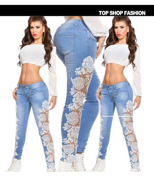 

lace jeans jeans for women high waisted high waisted skinny ripped for women plus size 3xl, Blue