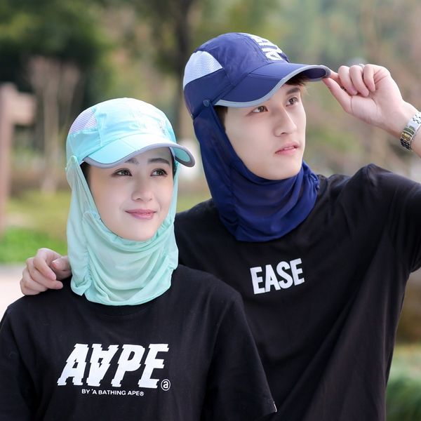 

91mto women's anti-flying foam lovers outdoor cycling fishing mountaineering baseball cap sun bicycle sunshade hat men's hiking su, Blue;gray